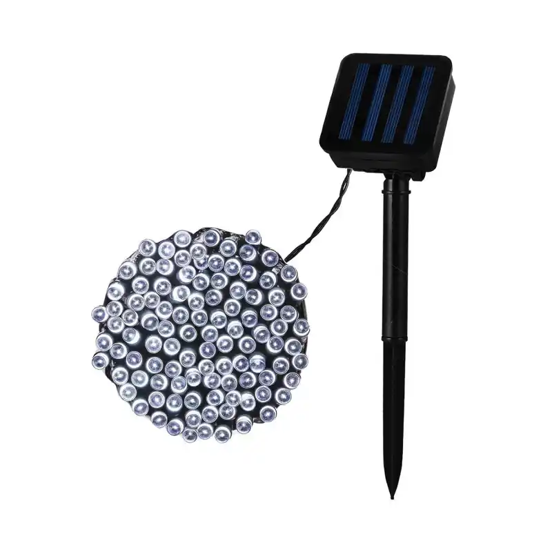 Guirlande solaire led 12 metres jardin extérieur programme automatique