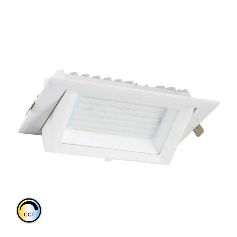 downlight led escamotable rectangulaire blanc encastrable 24w-2400 lumens sélectionneur de teintes