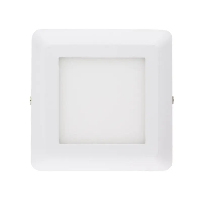 applique plafonnier led 6w carre blanc installation en saillie