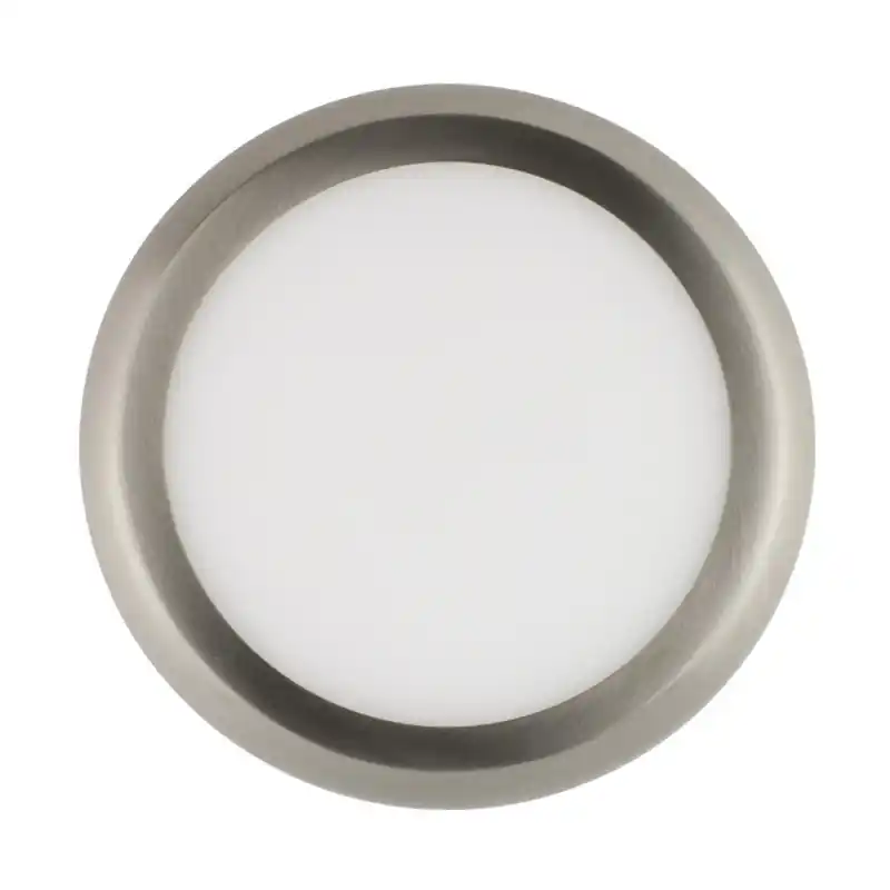 applique plafonnier ROND 18w led installation en saillie inox