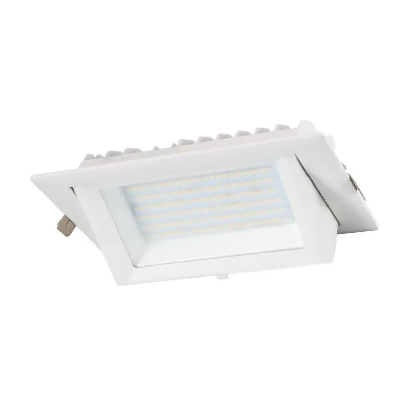 Encastrable 48w led orientable rectangulaire blanc type halogène iodure 2340x145mm-6250 lumens