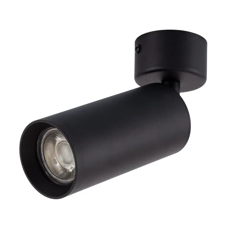 Applique murale ou de plafond spot patère orientable noir culot gu10