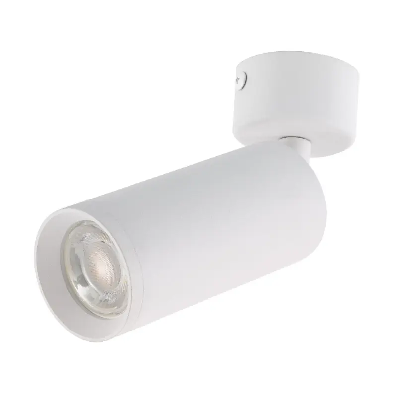 Applique murale ou de plafond spot patère orientable blanc culot gu10