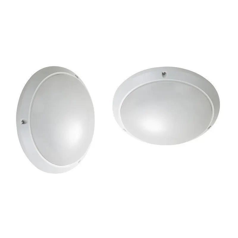 hublot applique plafonnier ip54-ik10-25w exterieur rond blanc cct