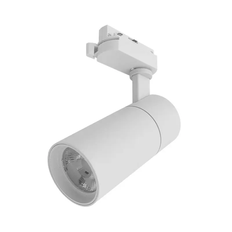 projecteur led 20w blanc-2000lm-rail 3 allumages boutiques commerces