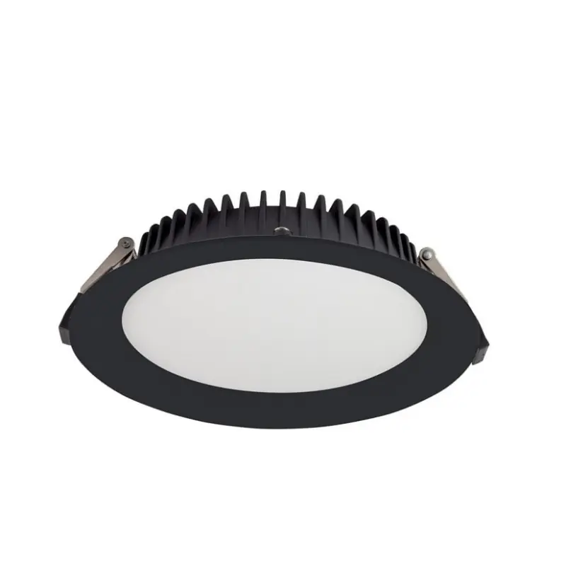 Downlight led encastrable rond noir 24w-ugr19-3000 lumens-4000k-237 mm