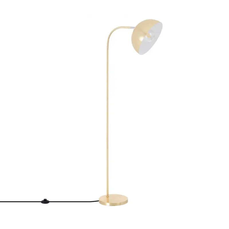 lampadaire 153cm doré culot e27 pied aluminium vintage