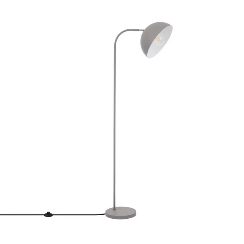 lampadaire 153cm gris culot e27 pied aluminium vintage