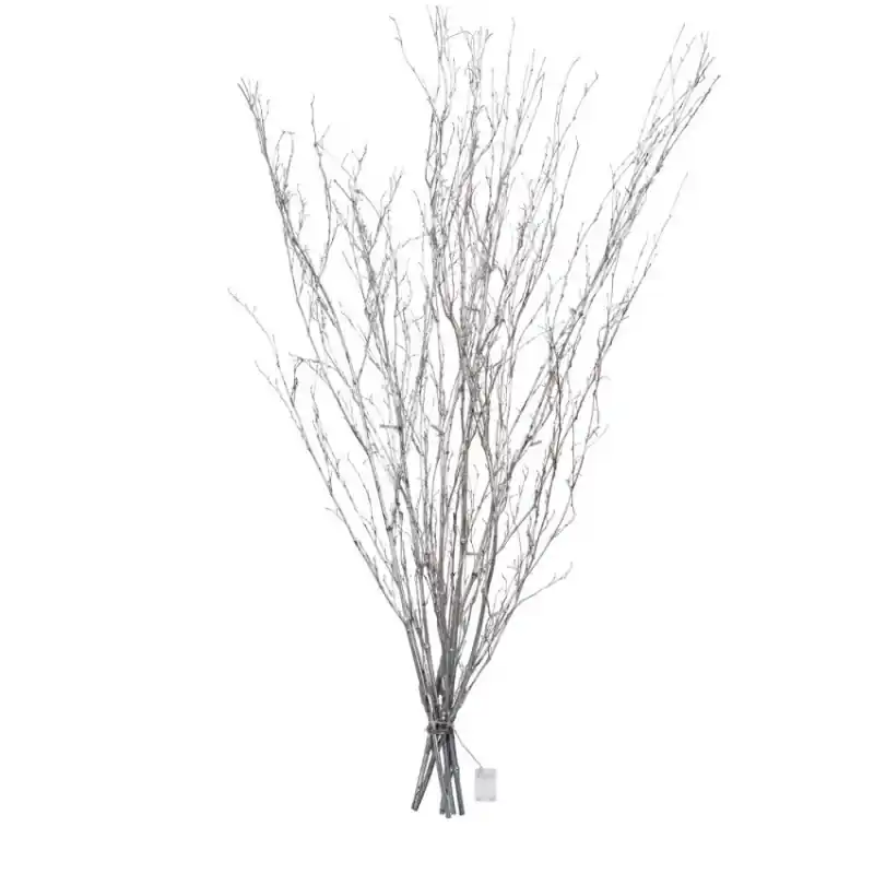 branche arbre blanc guirlande led sur piles aa -ip44-extérieur-3000k
