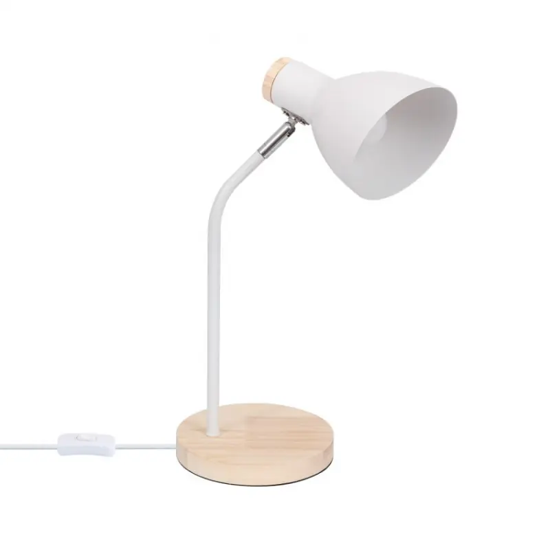 lampe de table culot e14 style retro blanc