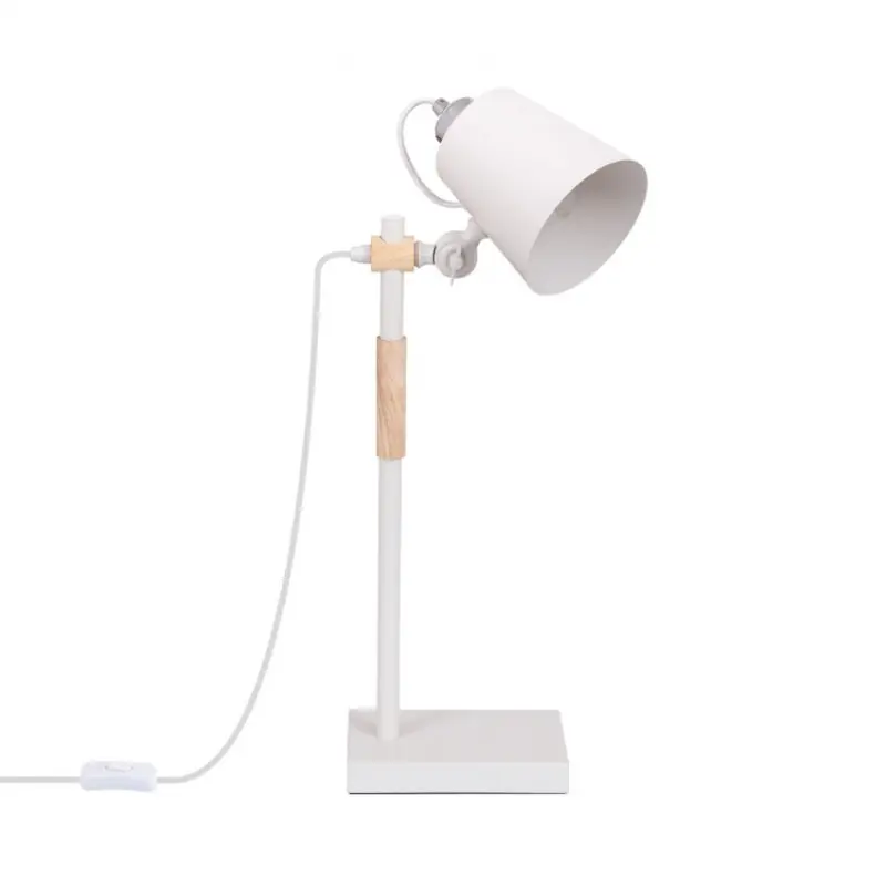 Lampe de table blanche culot e27 style retro