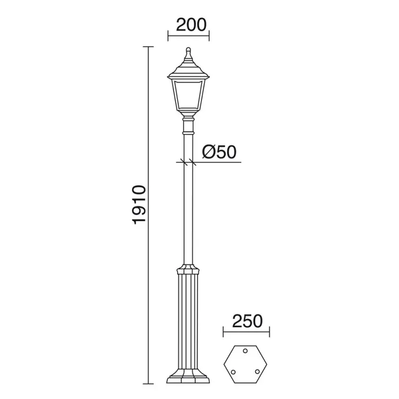 Colonne CLIC-CLAC 4 E27 IP44 1cab blanc