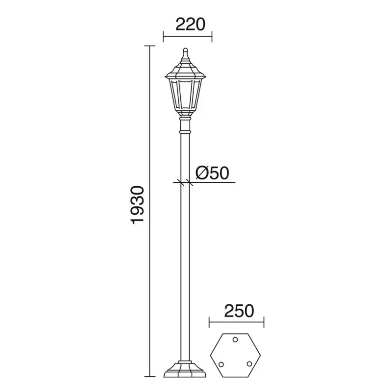 Colonne CLIC-CLAC 6 IP44 E27 bl.