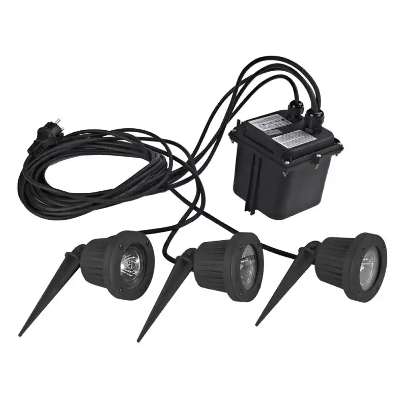 Projecteur FOCUS IP68 3x50W GU5,3 Noir