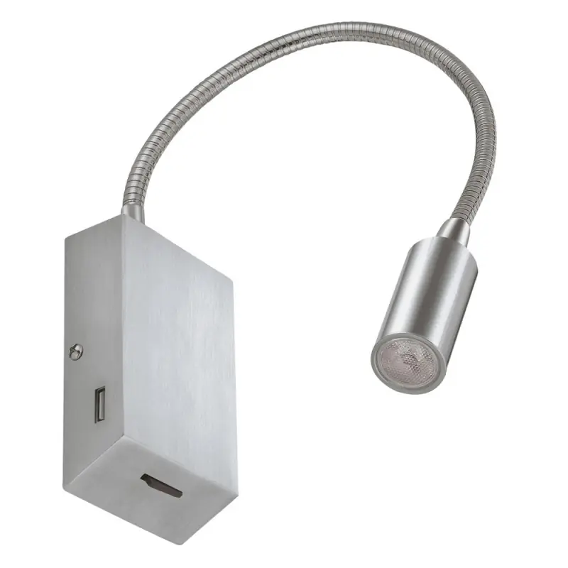 Applique murale liseuse LEIDEN 2USB IP20LED3W240lm3000K NiSat