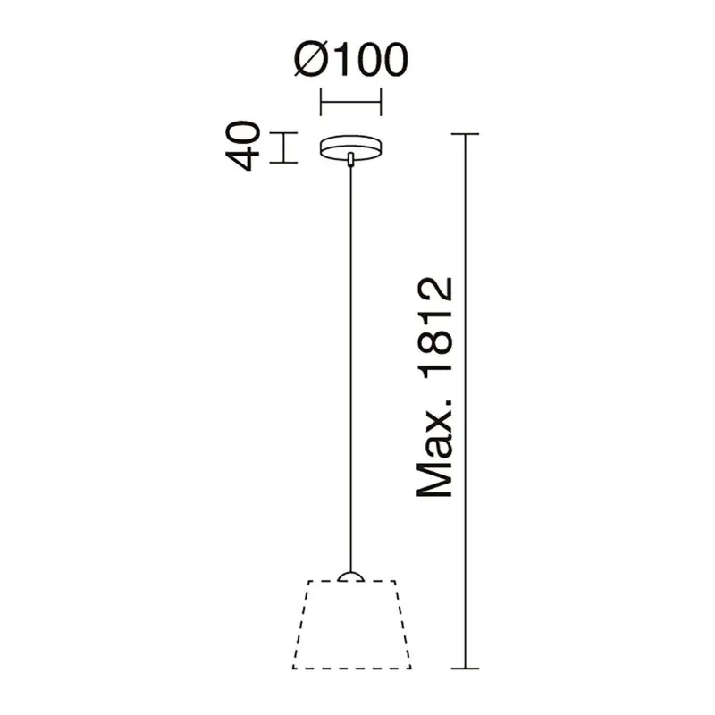 Suspension A TU ESTILO IP20 E27 chrome+transp