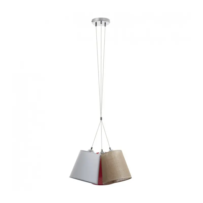 Suspension A TU ESTILO IP20 3xE27 chrome+beige