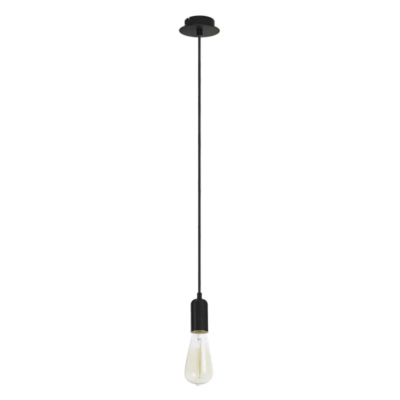 Suspension A TU ESTILO IP20 E27 60W Noir