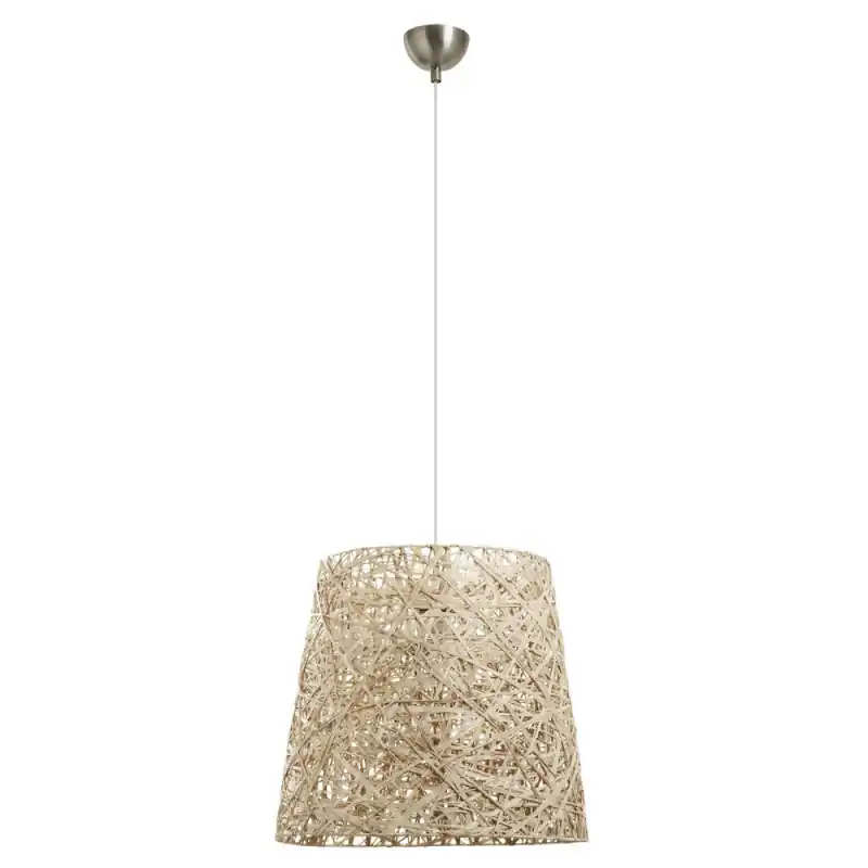 Suspension VIMET IP20 E27 60W Fibre naturelle marron