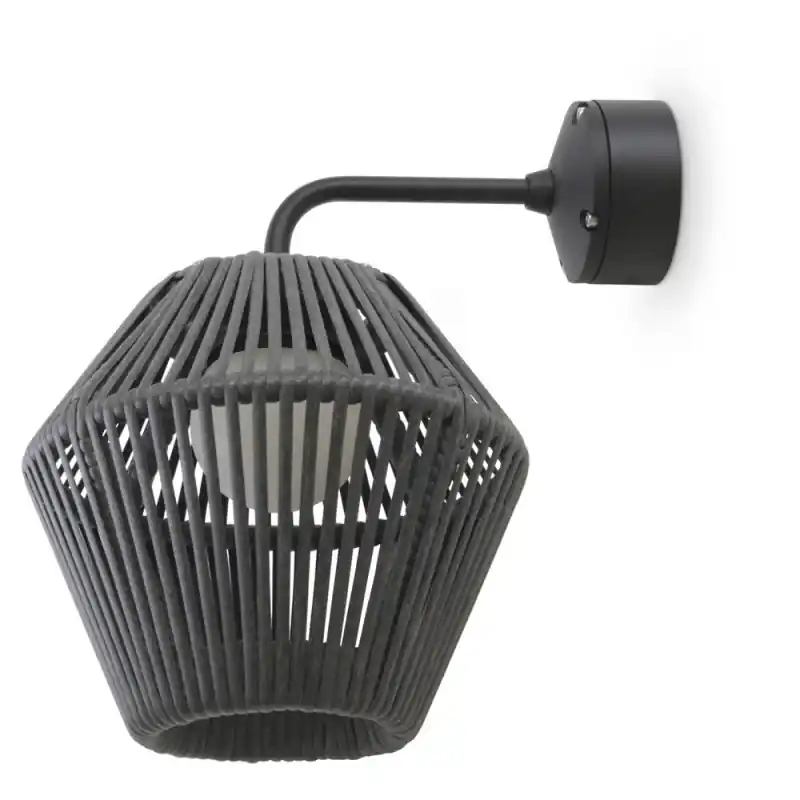 Appliquer NELL IP65 LED 6W 3000K Ø25cm- Ratán Grafito