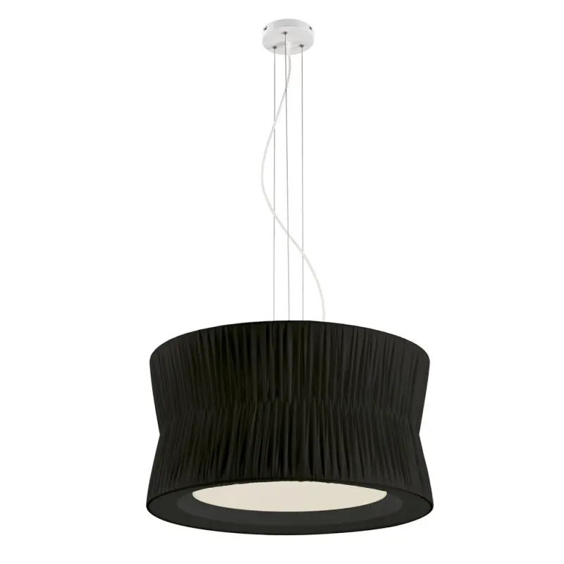 Suspension CORA IP20 3x E27 máx. 60W Ribbon Ribbon Wrapped Noir