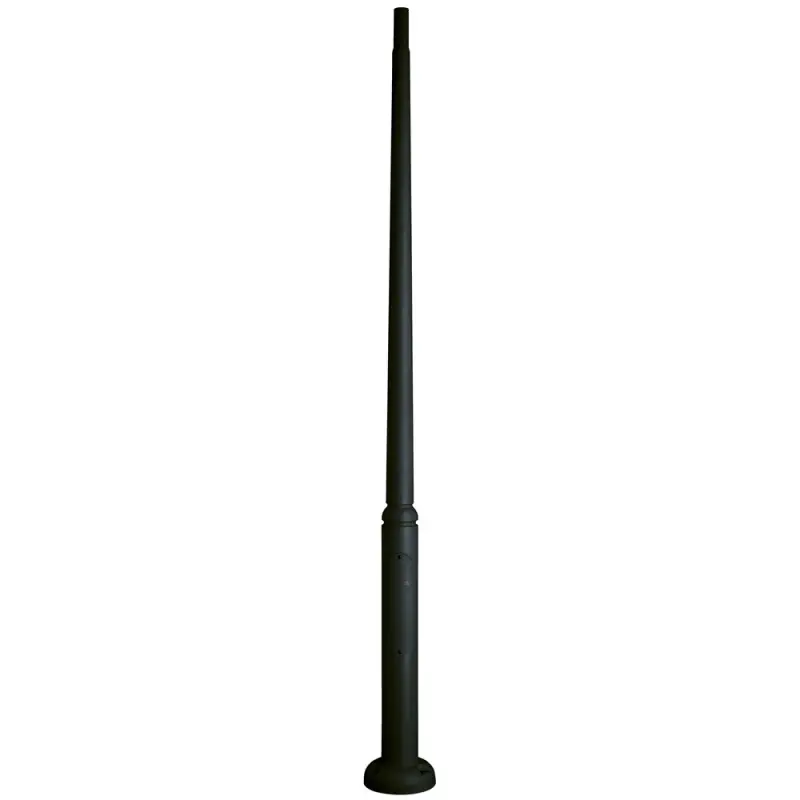 Colonne mat de résine lisse 300 cms. C/Reg. Noir éclairage public