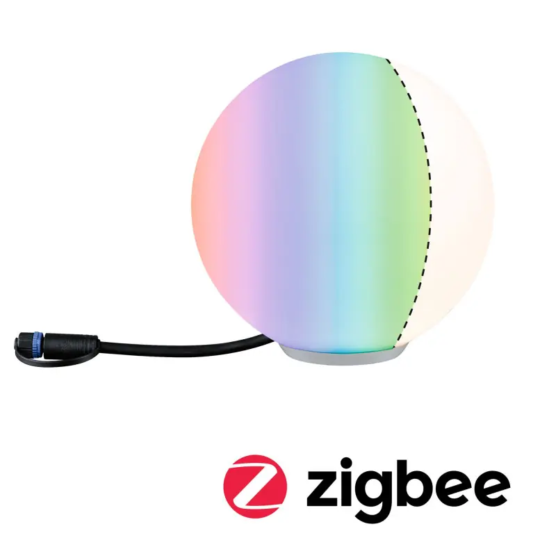 Objet lumineux ext. Plug&Shine Globe IP67 RGBW 24V ZigBee