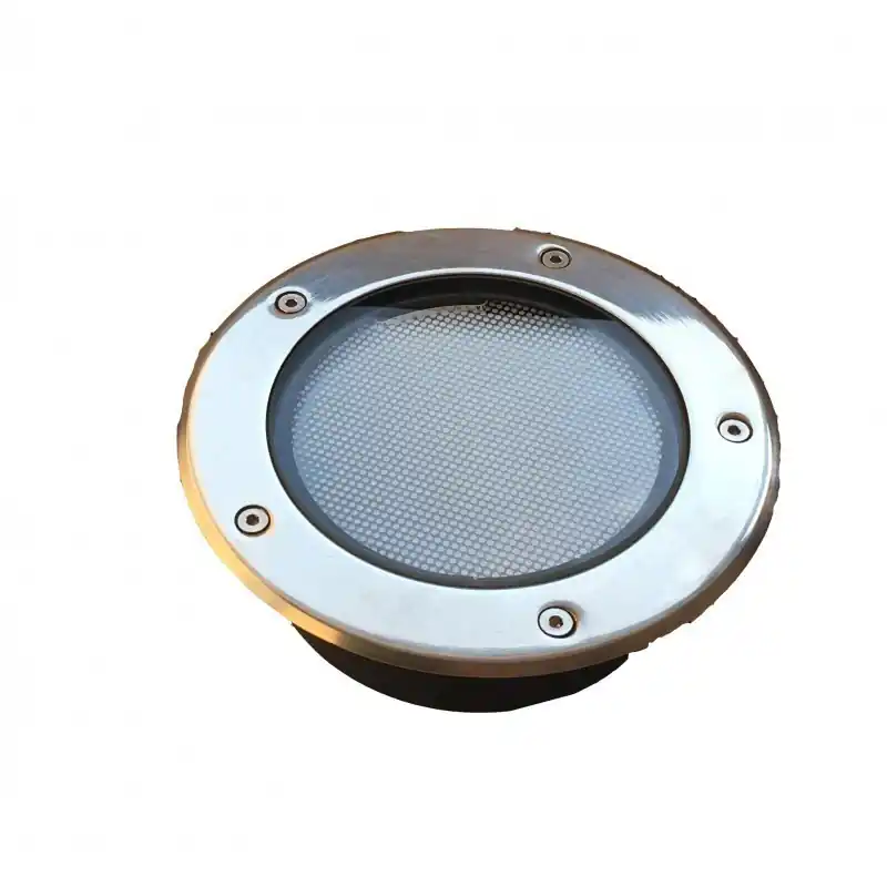 Spot encastré solaire sol led IP68 rond 170mm bleu + blanc 6000k