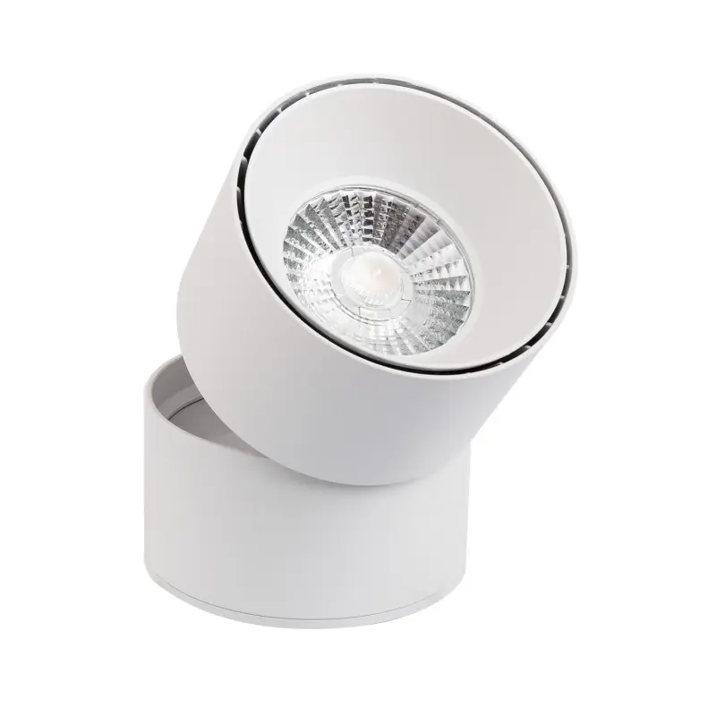 Applique plafonnier 7w led rond blanc orientable saillie