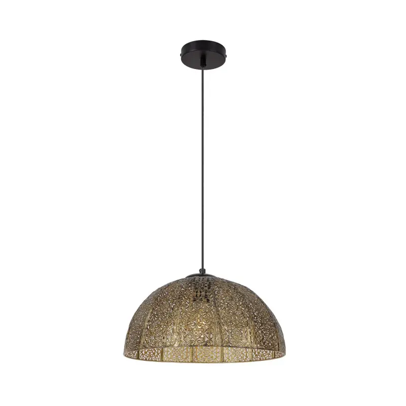 Suspension luminaire suspendu acier doré culot e27