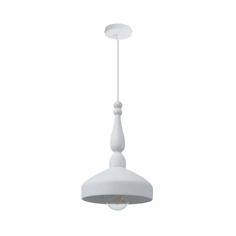 Suspension luminaire suspendu céramique blanche culot e27