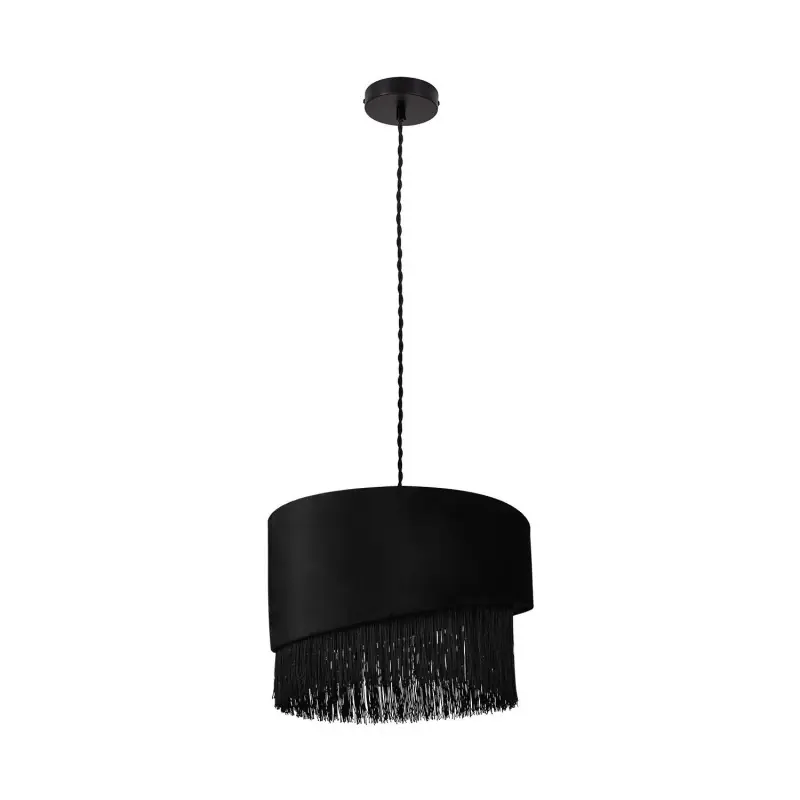 Suspension noire luminaire suspendu noir culot e27