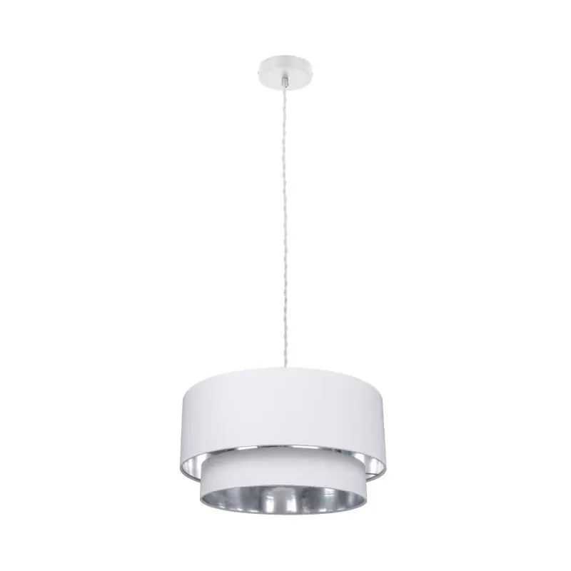 Suspension blanche luminaire suspendu blanc diamètre 50cm culot e27