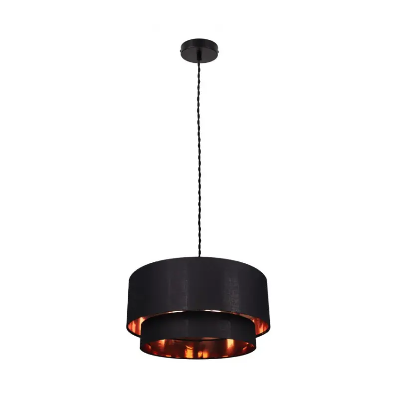 Suspension noire luminaire suspendu noir diamètre 50cm culot e27