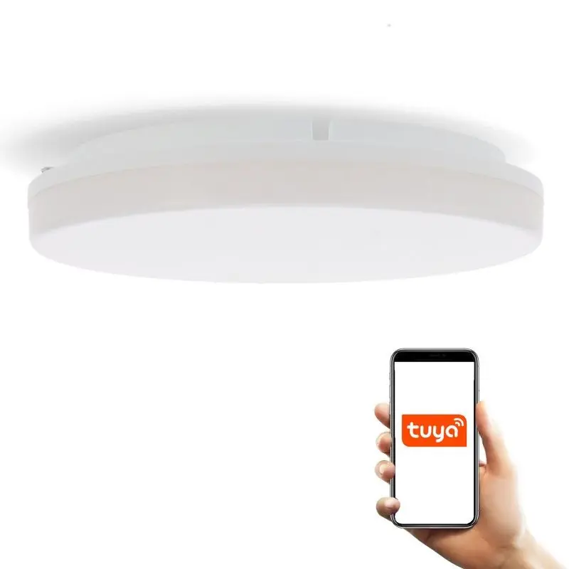 Plafonnier led cct-dynamique-24w-28cm-wifi ip54
