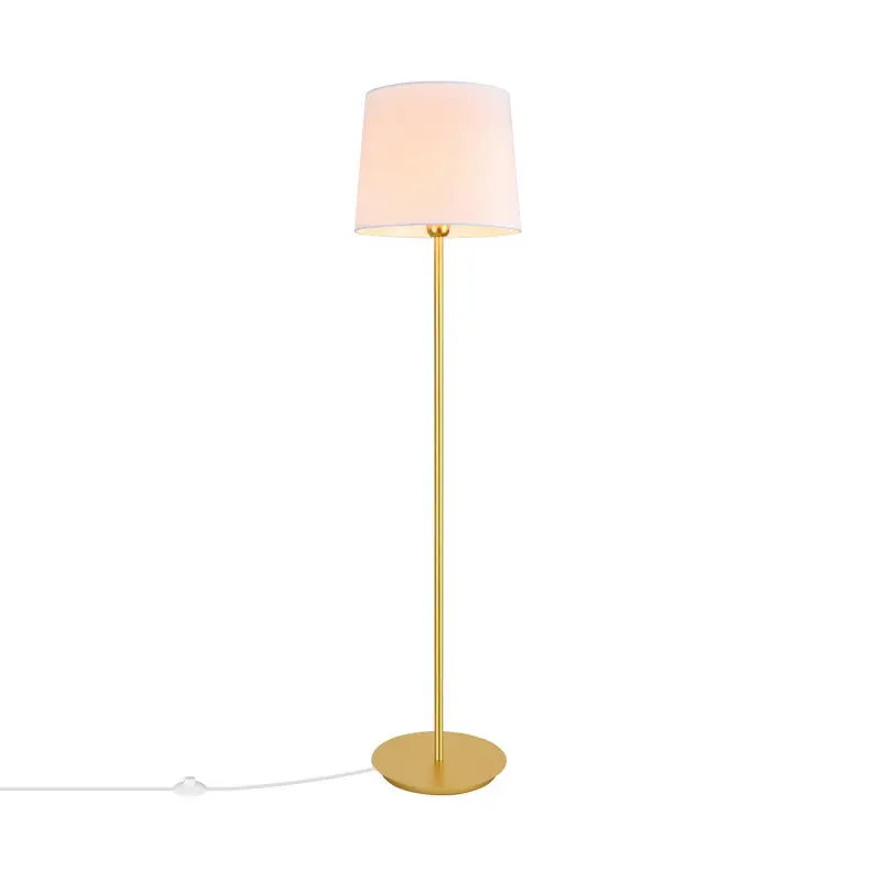lampadaire 155cm sur pied doré abat-jour culot e27