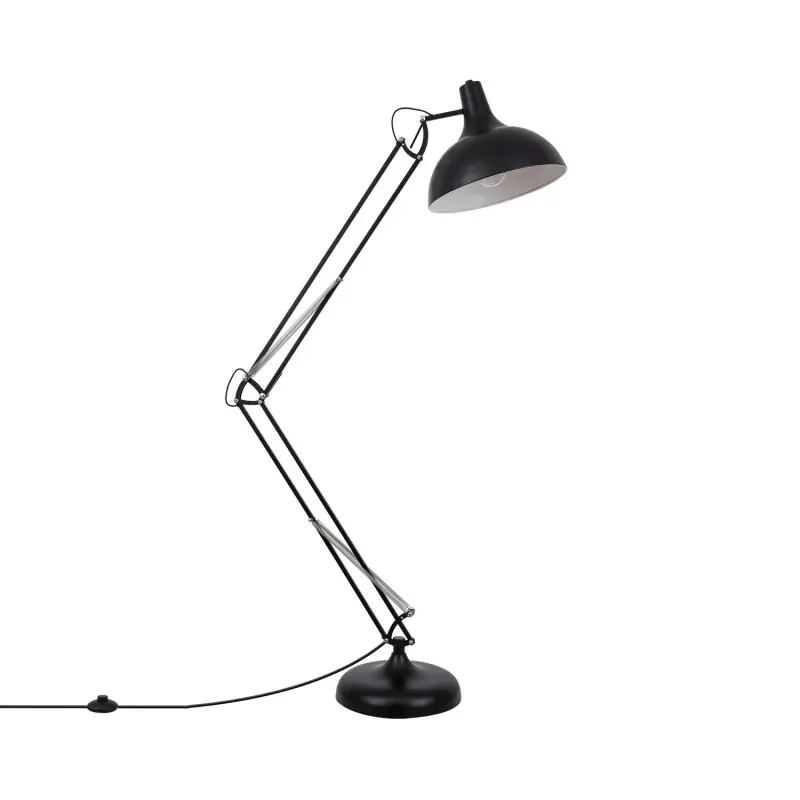 lampadaire intérieur luminaire noir culot e27 grande amplitude