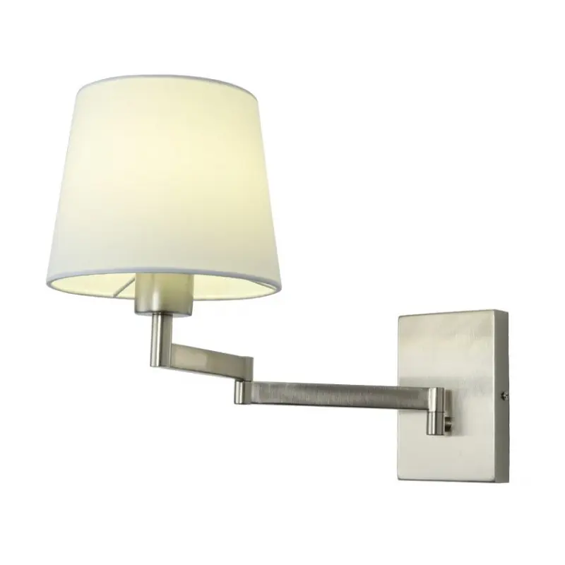 applique murale blanche orientable culot e27 abat-jour