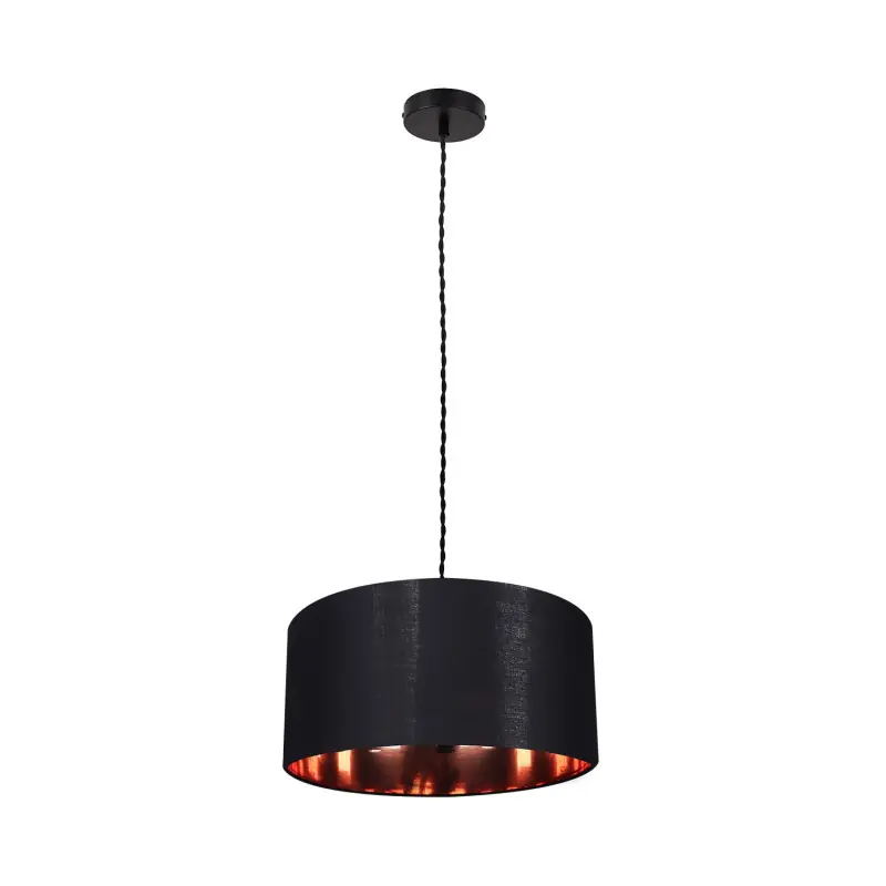 Suspension noire luminaire suspendu noir diamètre 45cm culot e27