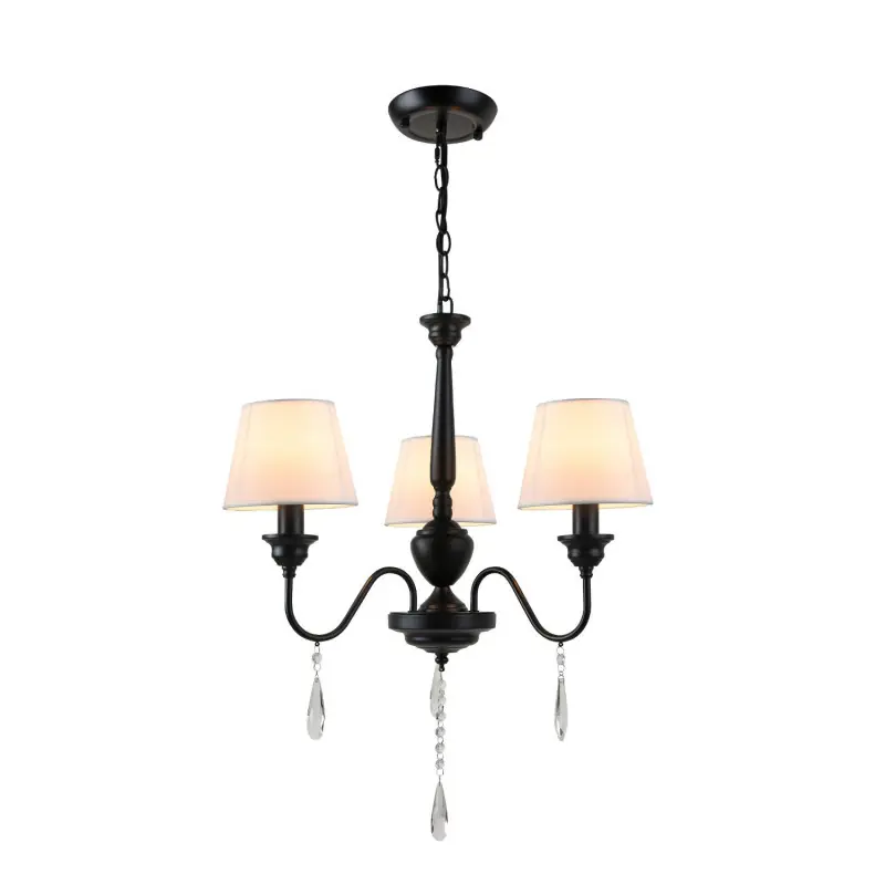 Lustre suspension luminaire suspendu noir 3 tetes culot e14