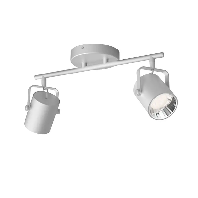 Applique plafonnier Philips 8.6w led double têtes gris orientable saillie