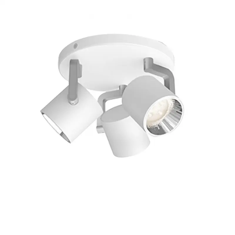 Applique plafonnier Philips 13w led triple tetes blanc orientable saillie
