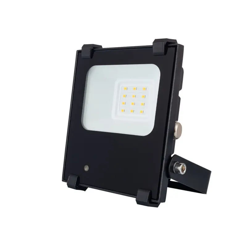 Projecteur à Led 10W détecteur rf-noir ultra fin-ip65-1350lm-étanche extérieur