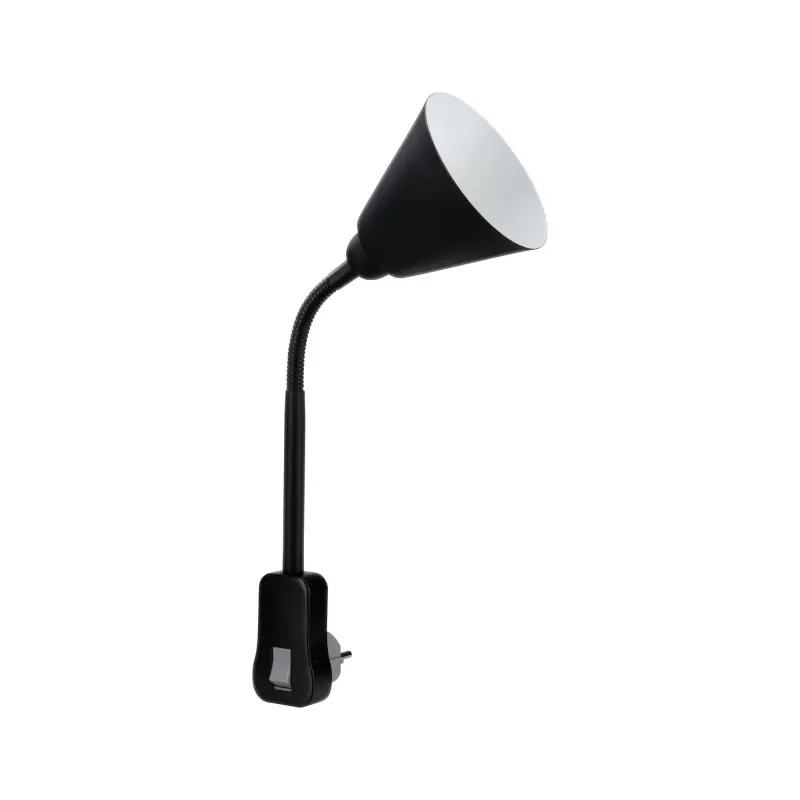 AS Spot prise Junus E14 Noir bras flex