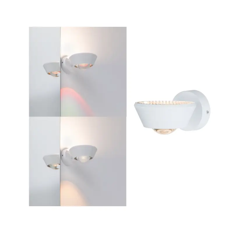 WallCeiling Sabik IP44 LED gradable 13W Blanc dépoli 230V plastique