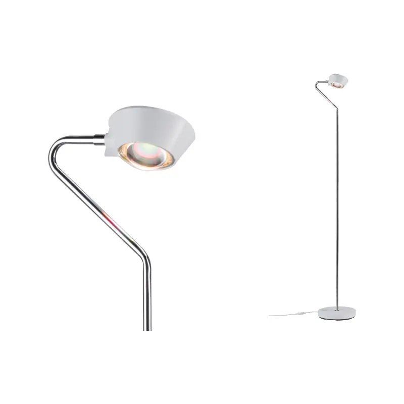 Lampadaire Ramos grad LED 11W Blc dépoli Chrome 230 V Synthétique/Métal