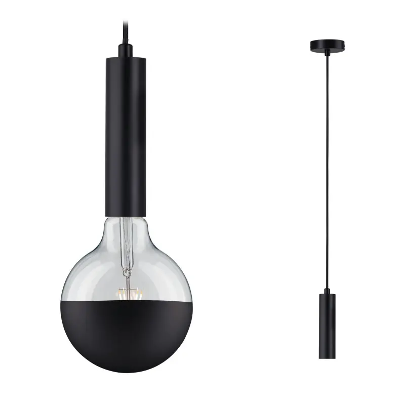 Suspension Neordic Kine max 1x20W E27 Noir 230V métal