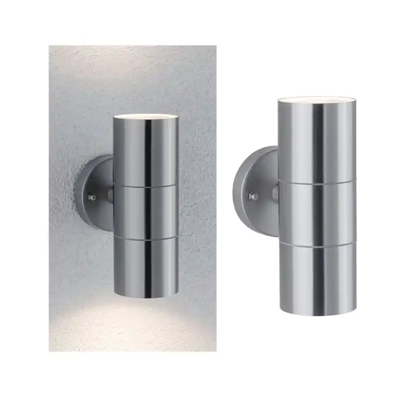 Ext 230V STD flammé IP44 max. 2x35W GU10 inox brossé