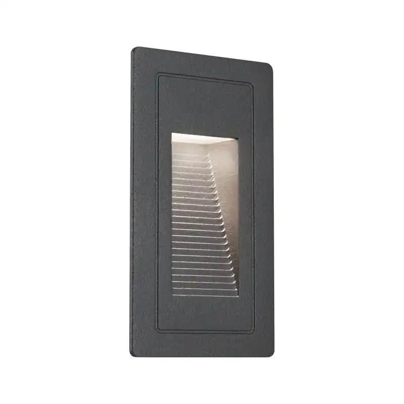 Extérieur 230V Encastré mur High 2W IP65 3000K 105x60 aluminium