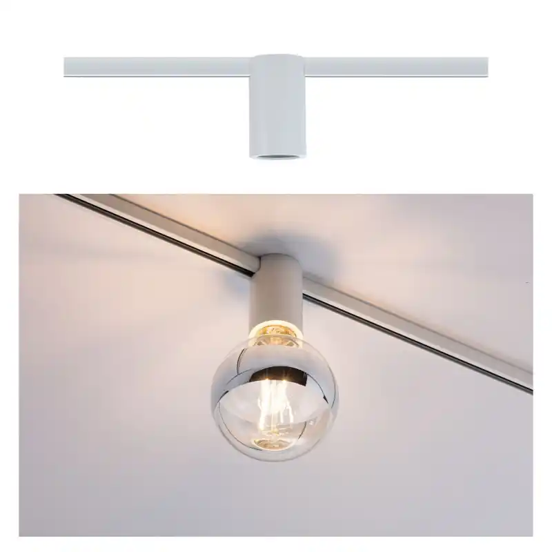 URail Ceiling Socket max1x20W E27 Blanc 230V Métal